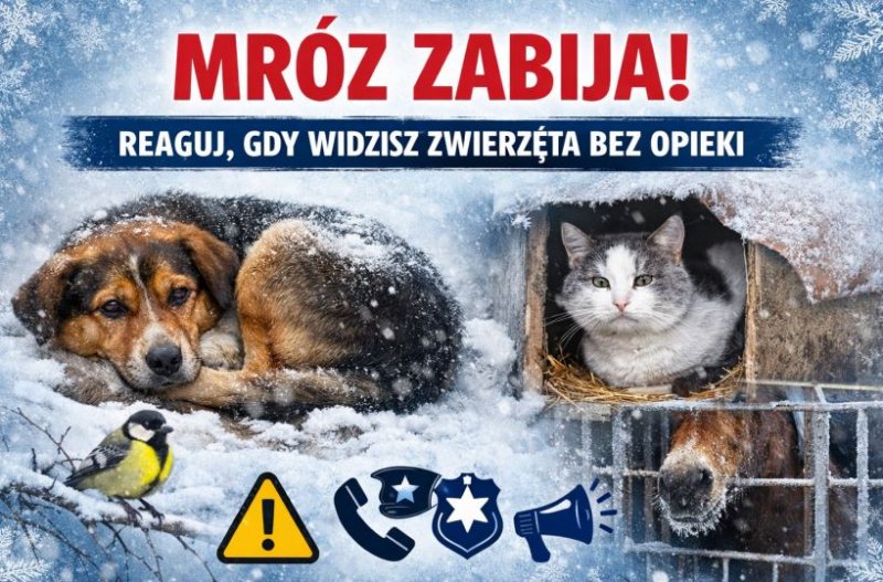 Przygotowanie odpowiednich warunków bytowych, umożliwiających zwierzętom przetrwanie mrozów, jest obowiązkiem każdego właściciela i opiekuna, taki obowiązek nakłada Ustawa o Ochronie Zwierząt.
