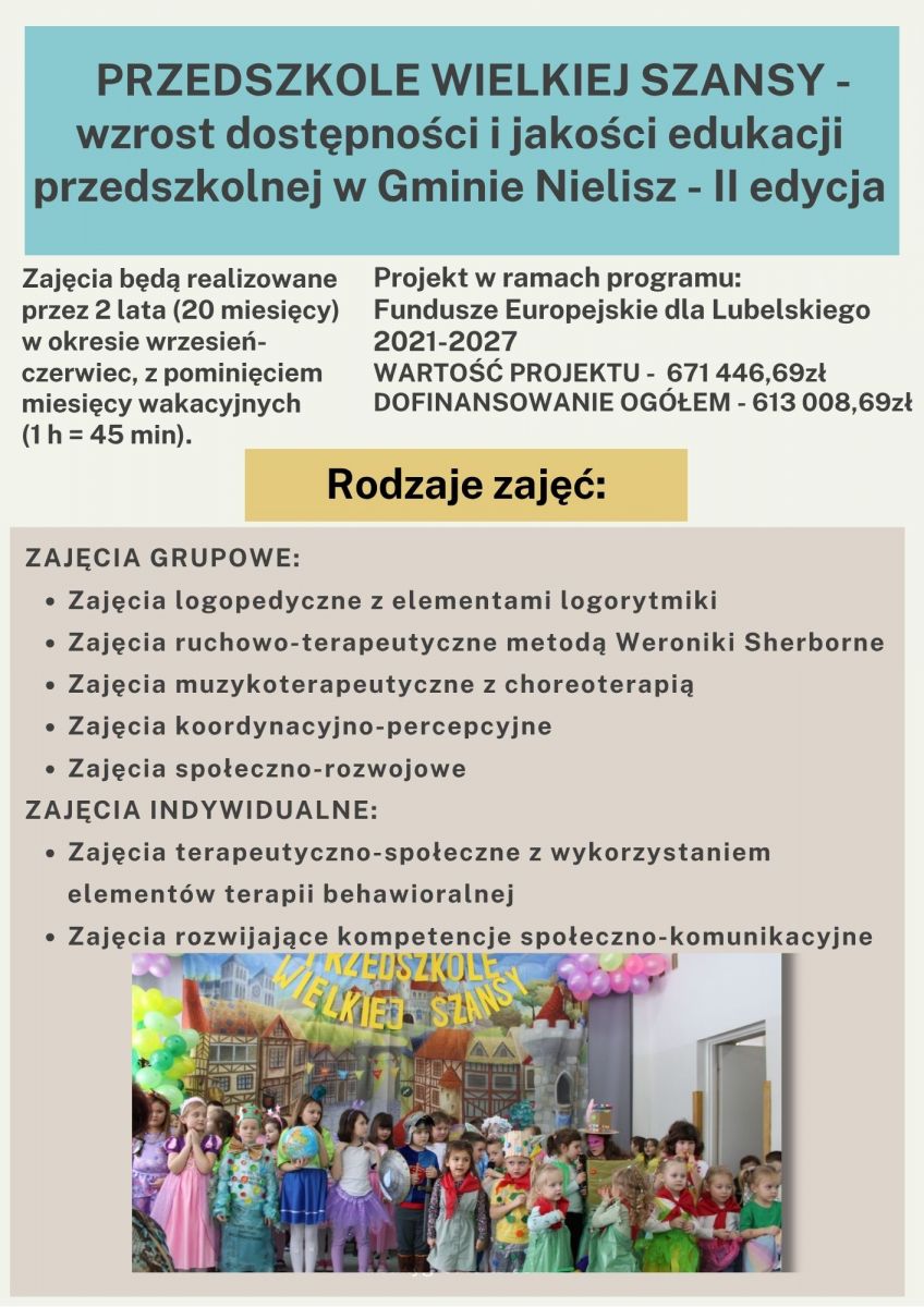PRZEDSZKOLE WIELKIEJ SZANSY