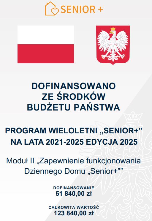 plakat Senior+ dofinansowanie