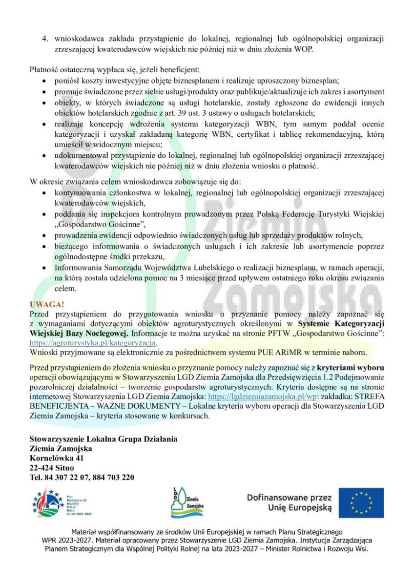 LGD - planowane dotacje